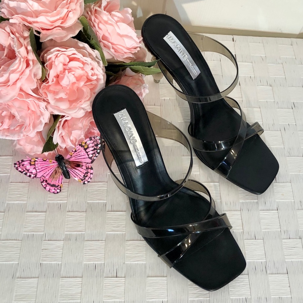 📁 Imagine Vince Camuto Breean Lucite Statement Heels - Picture 3 of 16